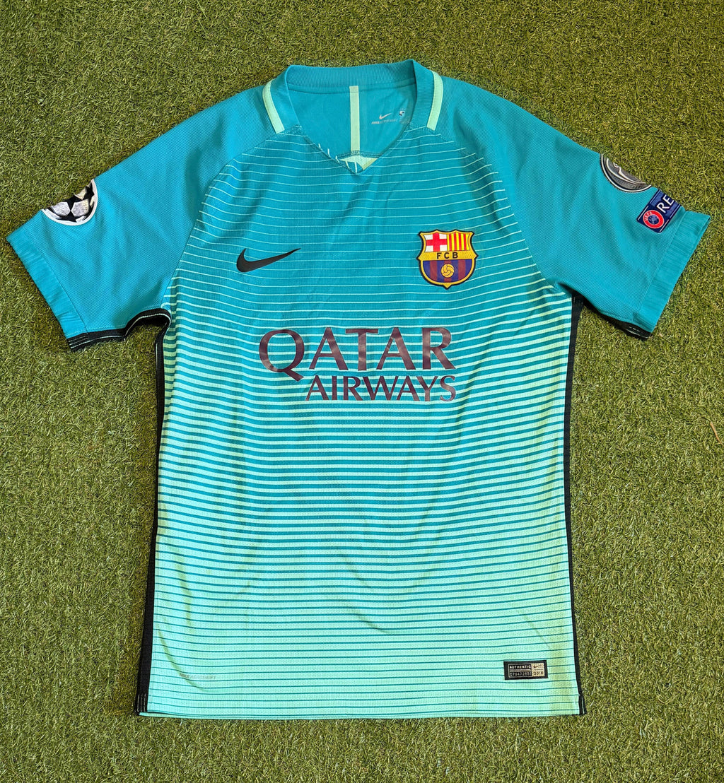 FC Barcelona 2016-17 Andrés Iniesta #8 Authentic 3rd Trikot (Größe M)