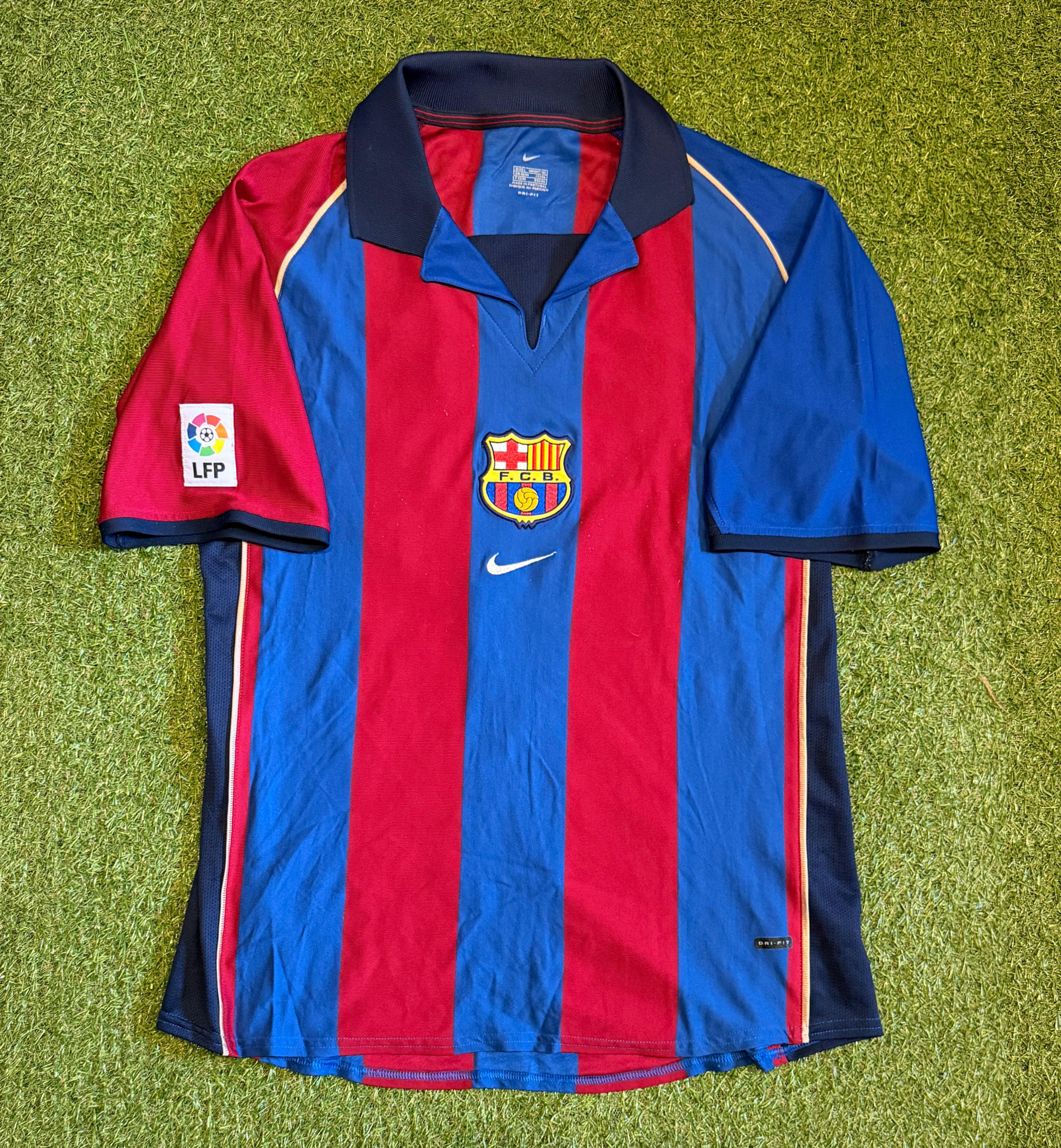 FC Barcelona 2001-02 Rivaldo #10 Heim Trikot (Größe L)